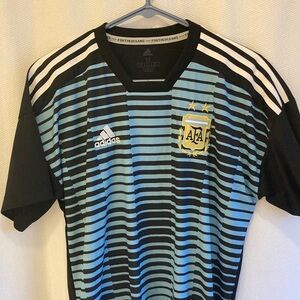 Adidas Climalite Argentina Striped Soccer Jersey Size Medium